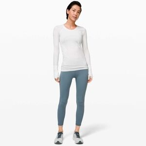 Lululemon Train Times Pant 25" Legging Color Blue Charcoal Size 6 W5BJOS